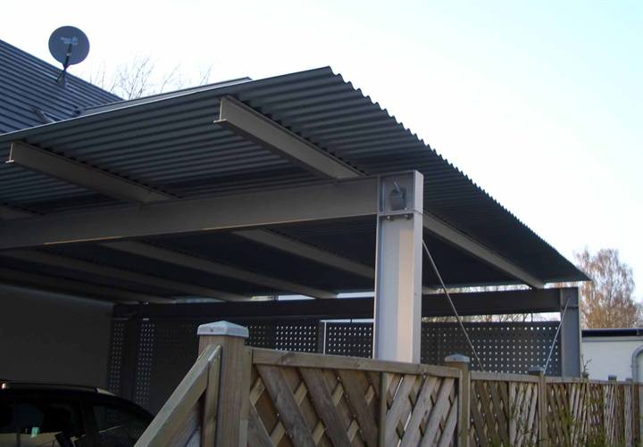 Carport in Stahlbauweise